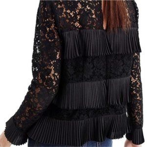 J Crew 0 ruffle lace top